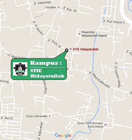 Peta dan Lokasi Sekolah Tinggi Ilmu Ekonomi Hidayatullah Depok Nomor